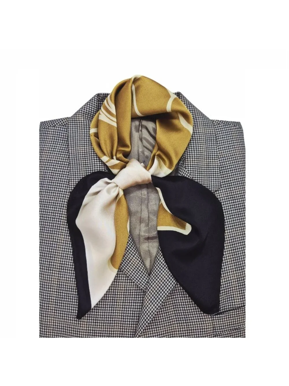 ✨Silky Square Scarf Elegant Bandana FLORAL Brown Luxurious Stylish Accessory New